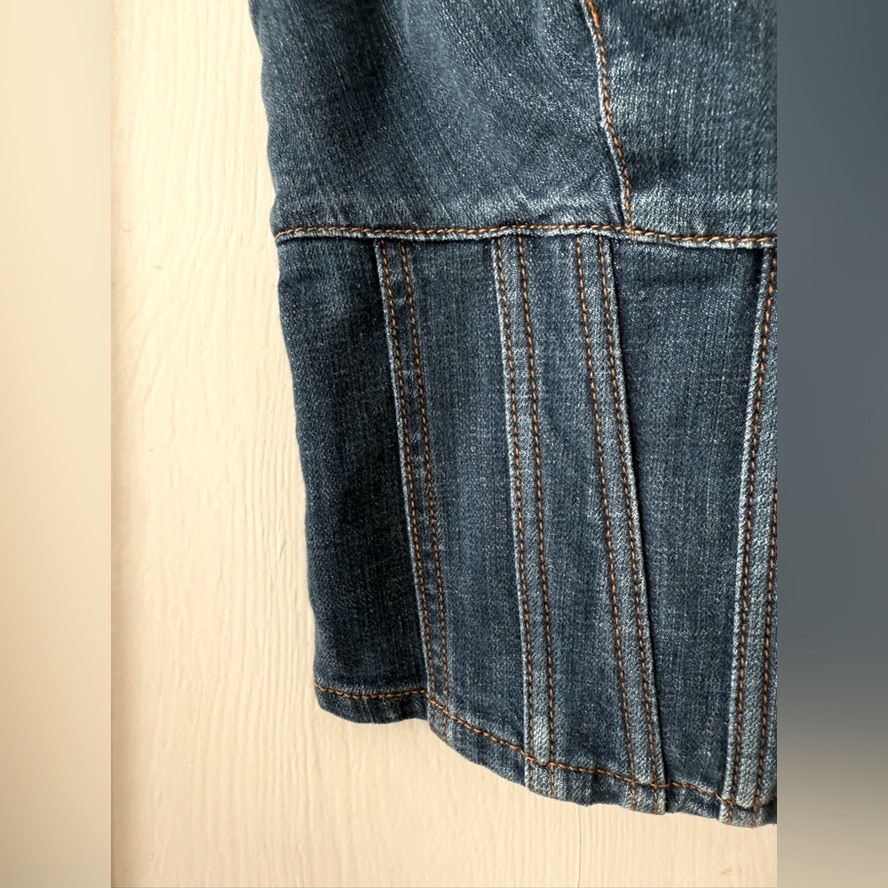 Anthropologie | Maeve Dark Blue Denim Corset Top - Sz 6 - Picture 5 of 8